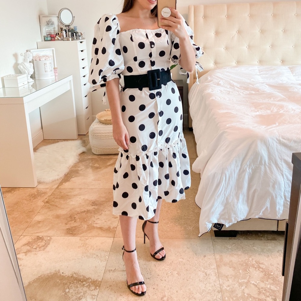 Polka Dots Midi Dress